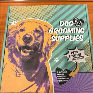 Dog Grooming Supplies - Purple and Yellow
